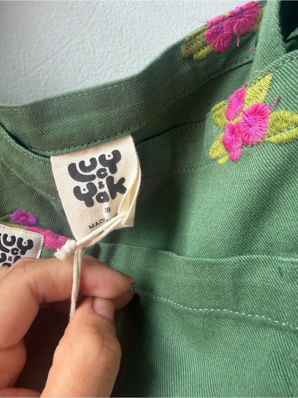 Lucy & Yak mini pi I green floral dress size large - Picture 2 of 7